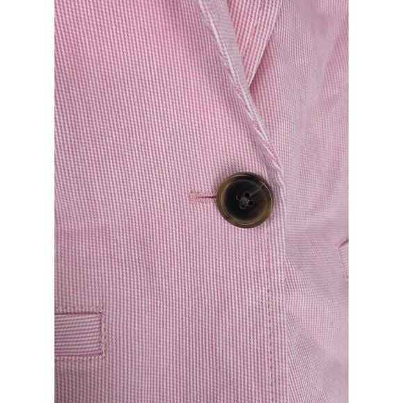 NEW W/Defect J Crew Factory Cotton-blend stretch relaxed blazer Pink Size 00 - Picture 3 of 9
